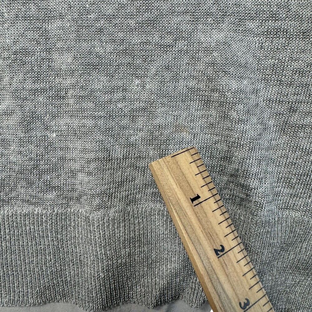 Eileen Fisher Blouse Womens Small Gray White Layered Lightweight Knit Sweater - Picture 4 of 13